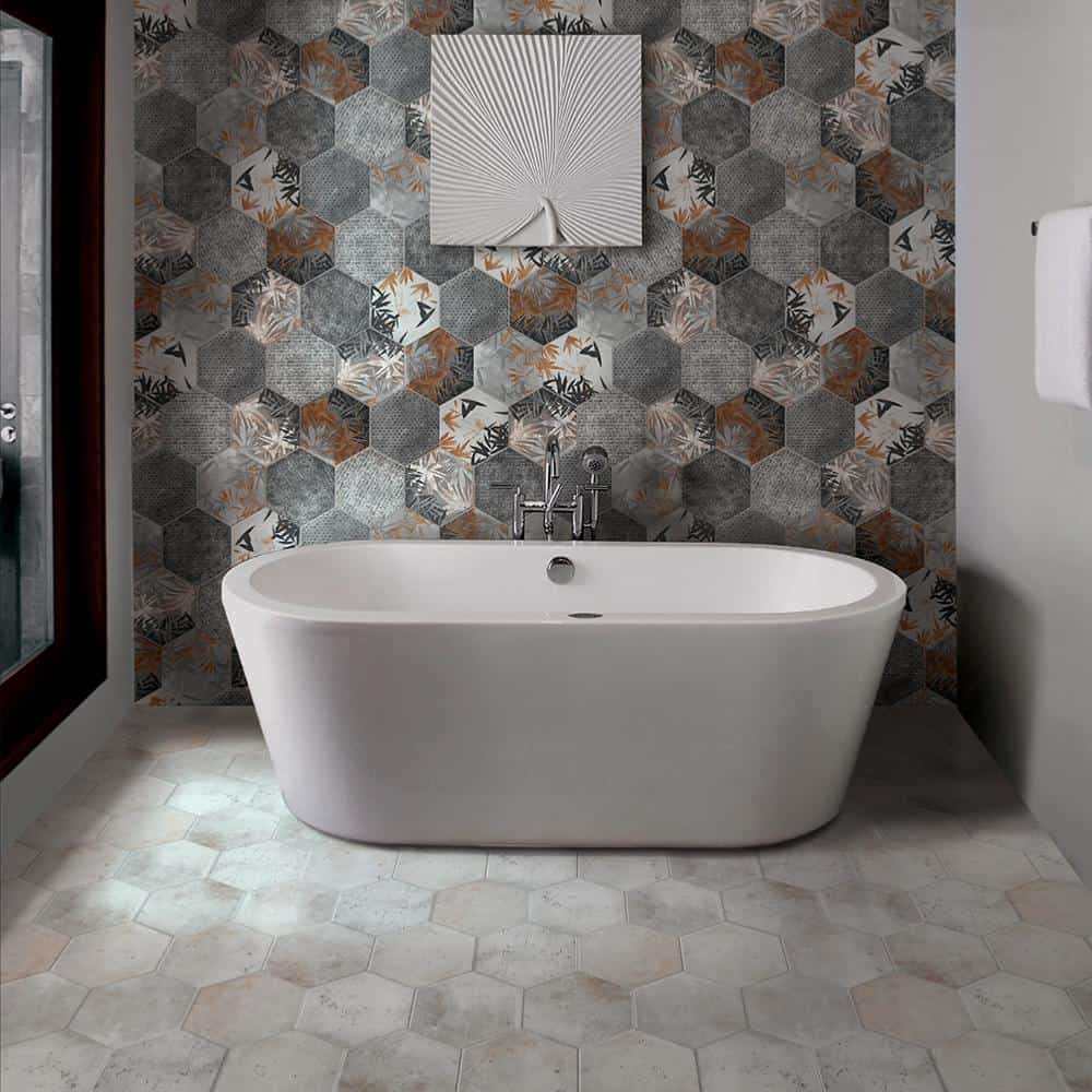miami cir white rope 24x27 carrelage hexagonale interieu exterieur sol mur s